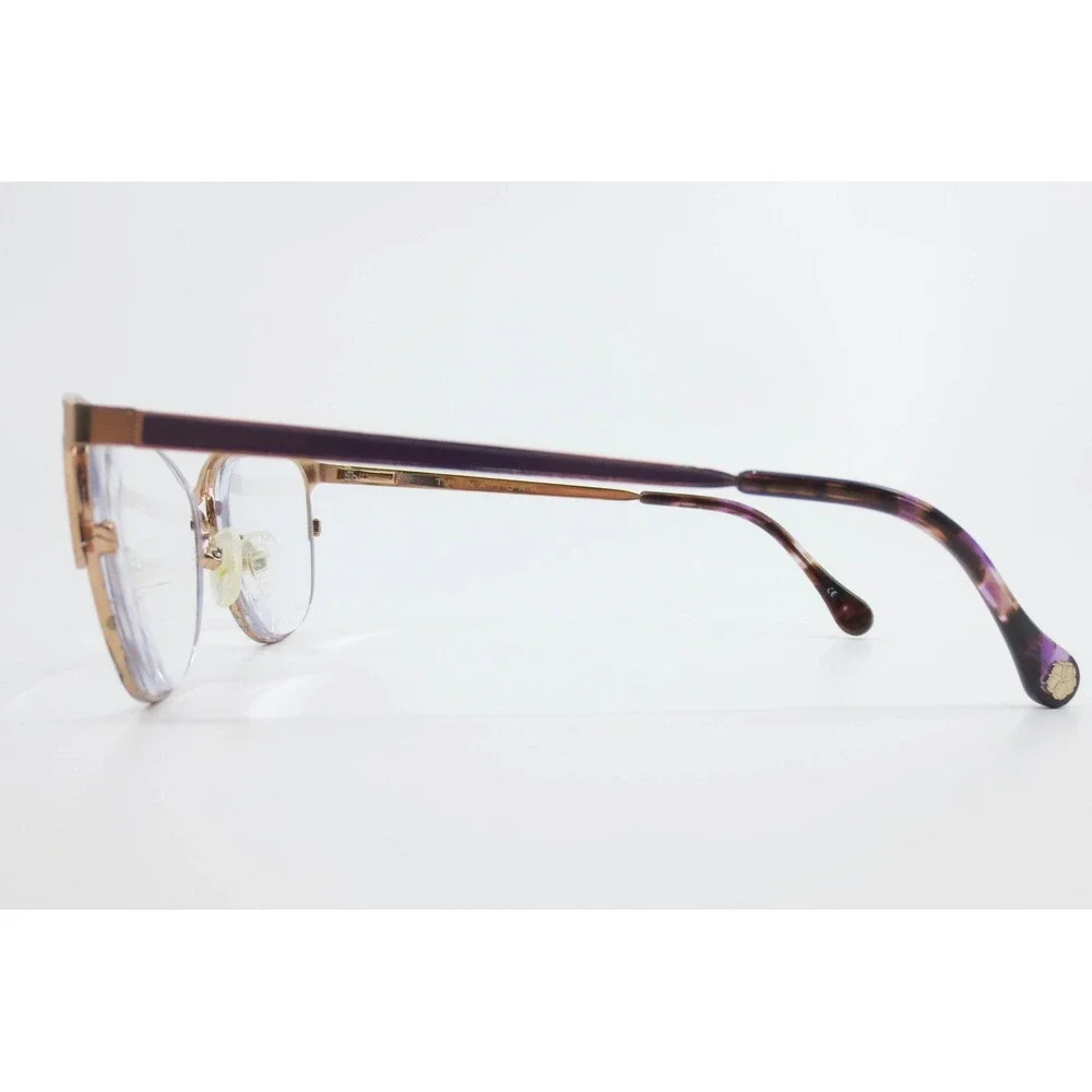 Trina Turk Danai Eggplant Gold Cat Eye Eyeglass Frames 53-16-135 EGGP Purple